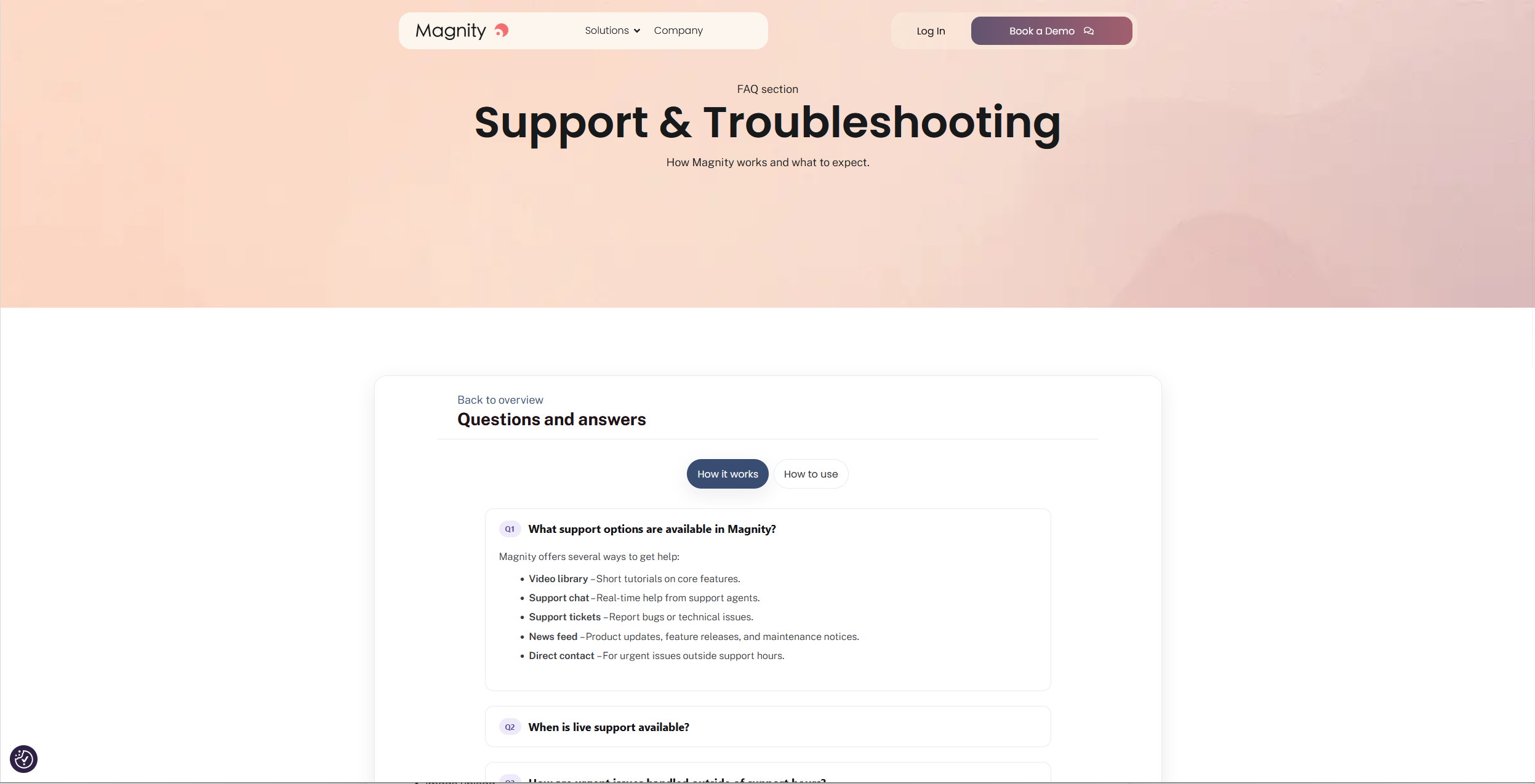 Have more questions about support and troubleshooting? Visit our FAQ here. thumbnail