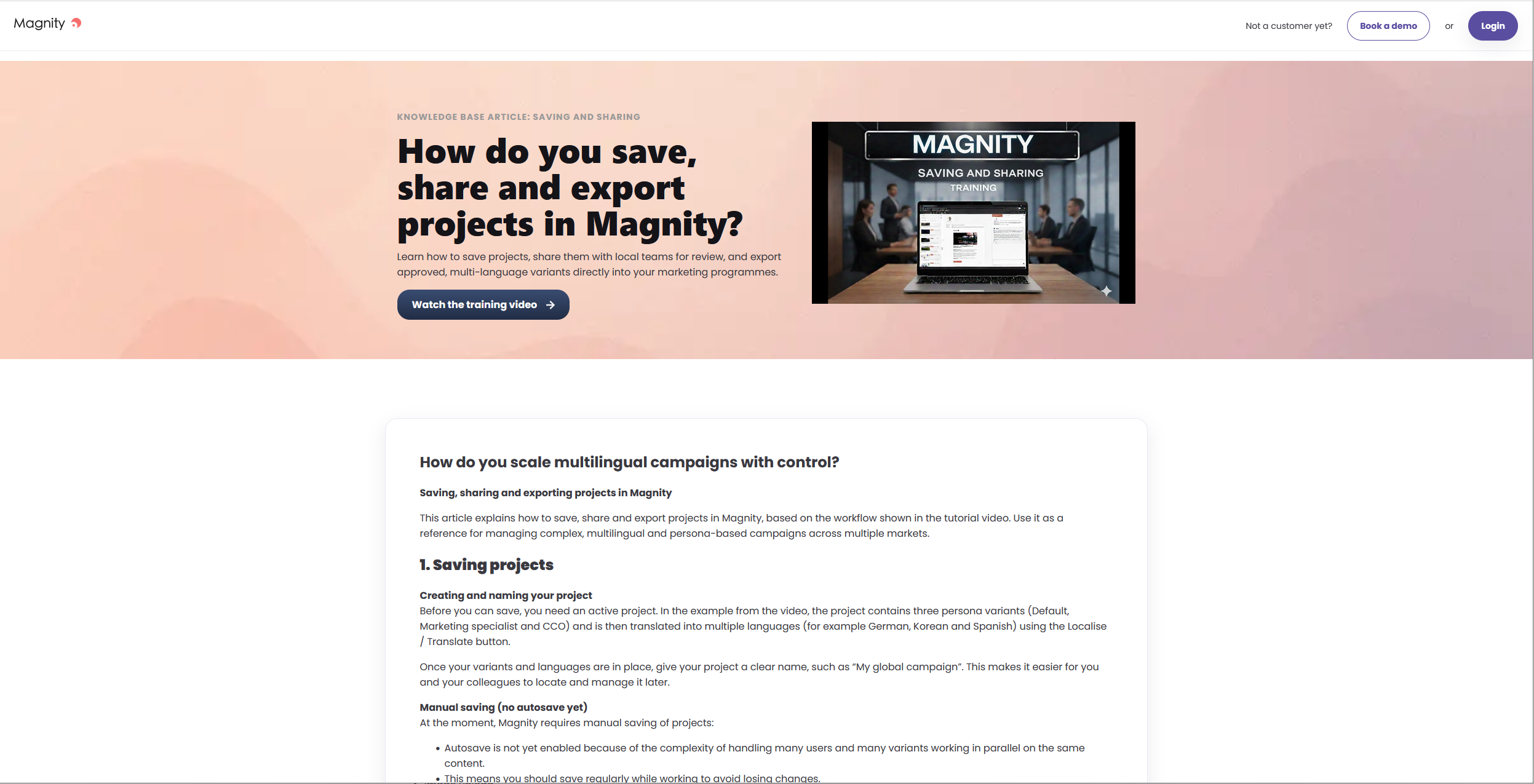 Want to explore the details of saving sharing and exporting multilingual projects in Magnity? Explore our knowledge base article to get an in depth description thumbnail