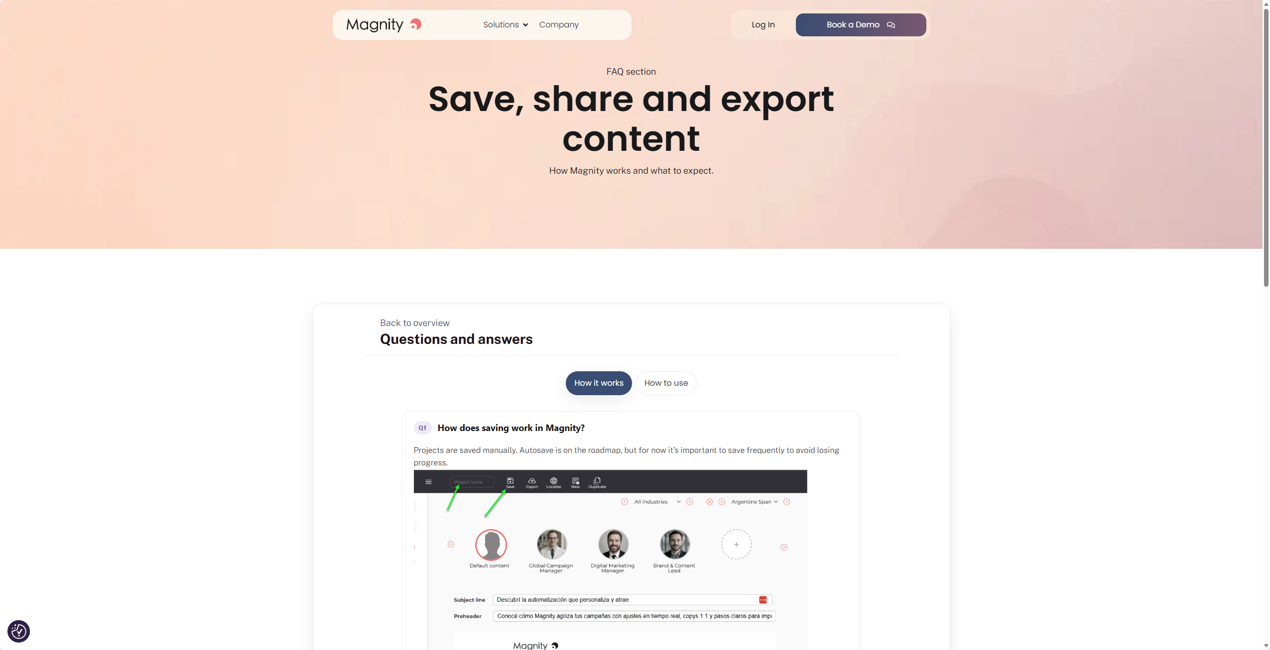 Have more questions about saving sharing and exporting in Magnity? visit our FAQ here thumbnail